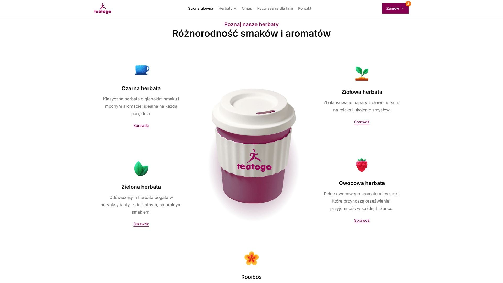 TeaToGo order page